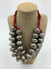Load image into Gallery viewer, Tuareg Silver and Turquoise Howlite Necklace