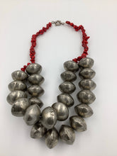 Load image into Gallery viewer, Tuareg Silver and Turquoise Howlite Necklace