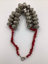 Load image into Gallery viewer, Tuareg Silver and Turquoise Howlite Necklace