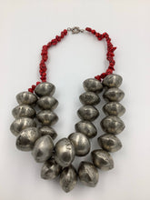 Load image into Gallery viewer, Tuareg Silver and Turquoise Howlite Necklace