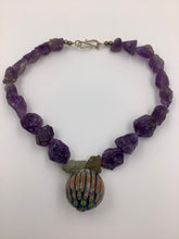 Load image into Gallery viewer, Amethyst Stone and Venetian Bead Necklace
