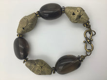 Load image into Gallery viewer, Smoky Quartz &amp; Brass Bracelet
