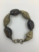 Load image into Gallery viewer, Smoky Quartz &amp; Brass Bracelet
