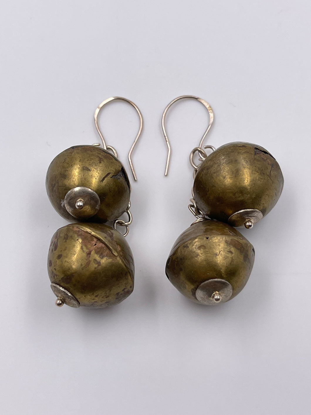 Tuareg Brass & Silver Earrings