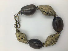 Load image into Gallery viewer, Smoky Quartz &amp; Brass Bracelet
