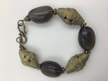 Load image into Gallery viewer, Smoky Quartz &amp; Brass Bracelet
