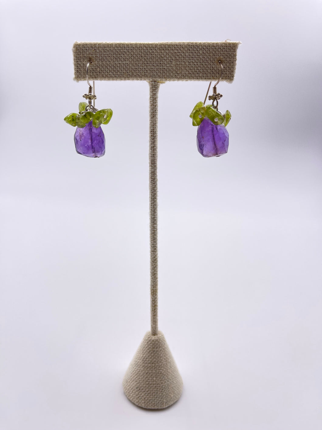 Lavender chandelier earrings