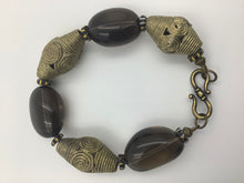 Load image into Gallery viewer, Smoky Quartz &amp; Brass Bracelet
