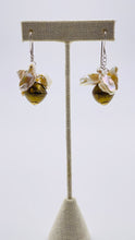 Load image into Gallery viewer, Pearl &amp; Brass Earrings
