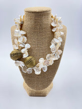 Load image into Gallery viewer, Pearl &amp; Brass Necklace
