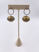 Load image into Gallery viewer, Tuareg Brass &amp; Round Silver Earrings
