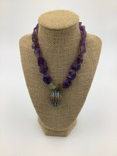 Load image into Gallery viewer, Amethyst Stone and Venetian Bead Necklace
